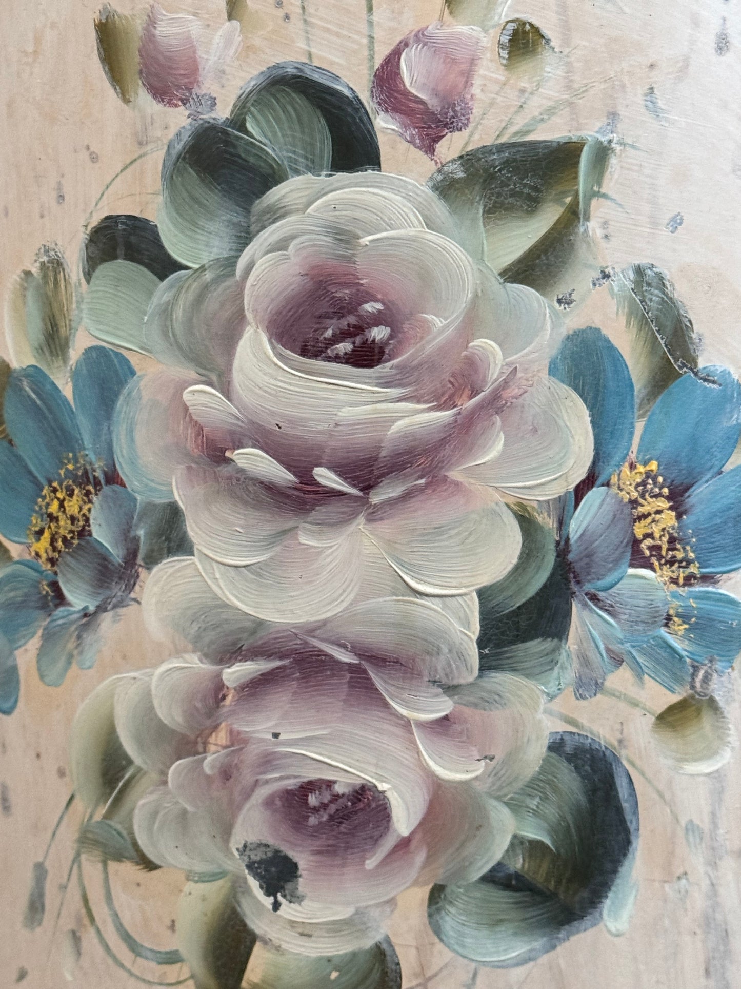 Hand Painted Vintage Dec-Art Metal Umbrella Stand