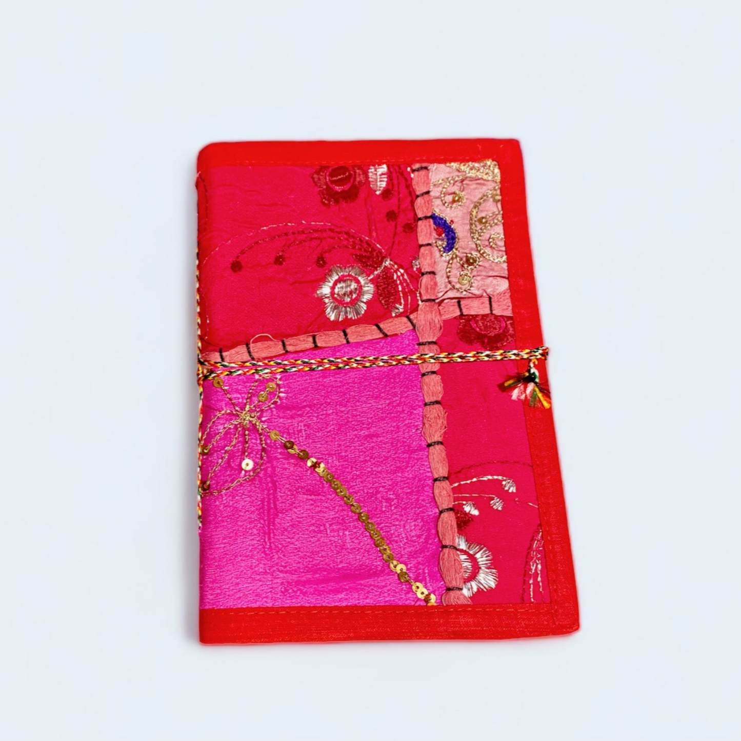 Rajastahni Patchwork Journal - Pink/Red