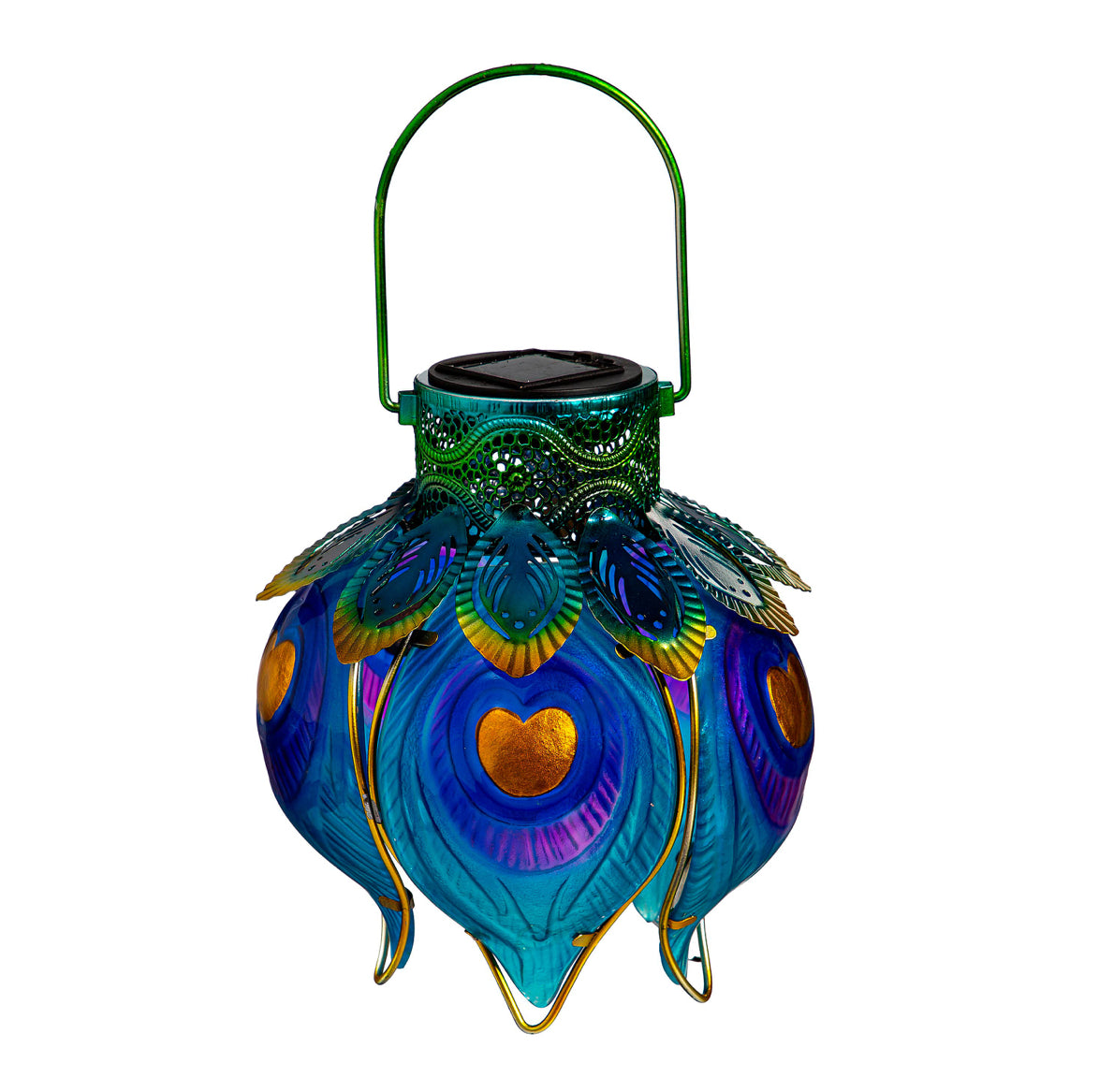 Peacock plume solar lantern