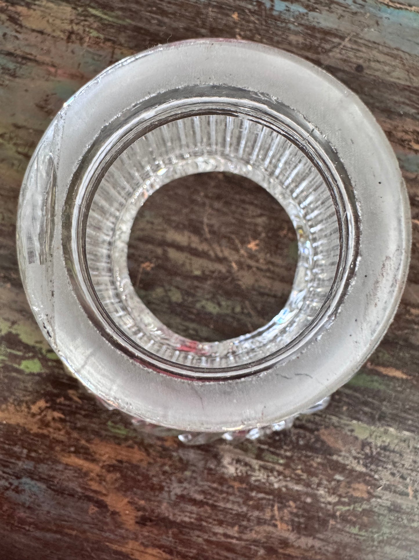 1930’s Art Deco Holophane Hallway Theatre Wall Sconce Glass Shade
