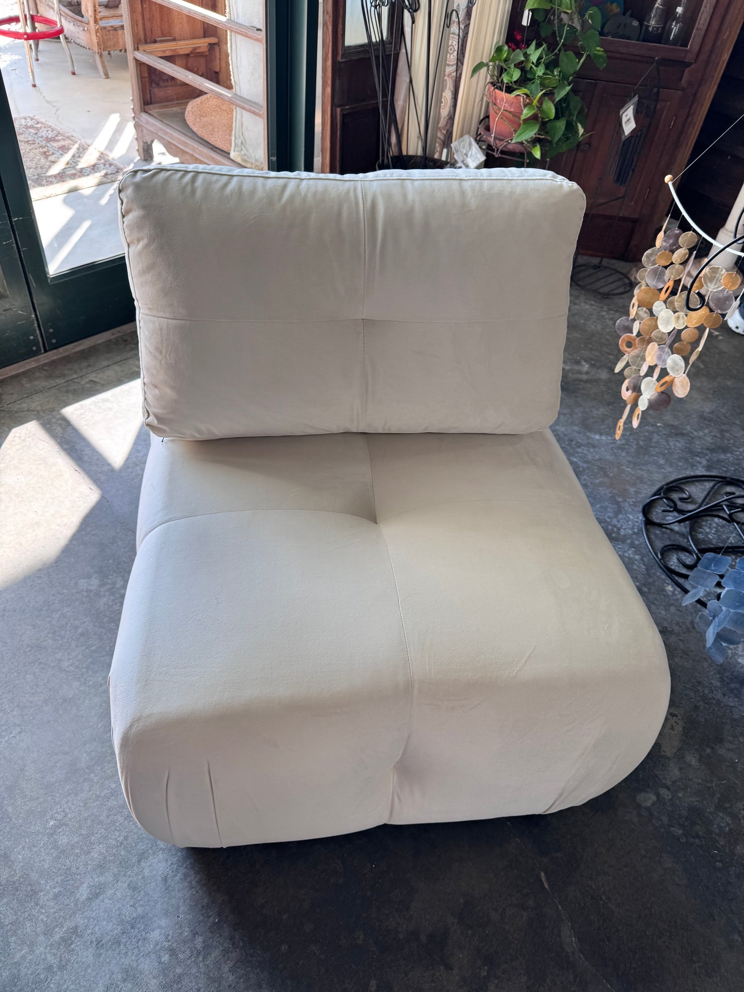 Soft Touch Velvet Slipper Chair