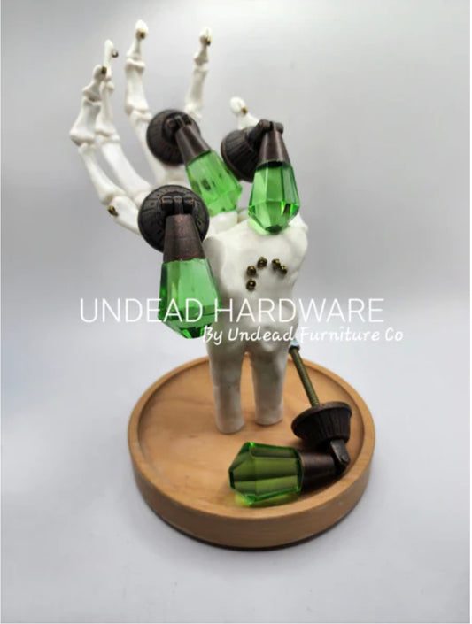 Tree Frog Green Glass Drawer Pulls by Undead Hardware