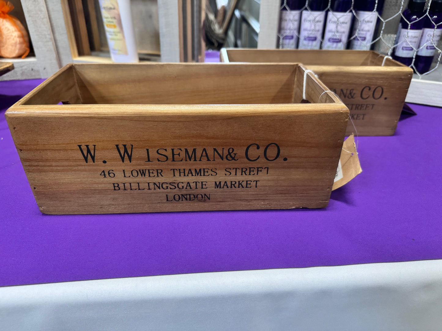 Billingsgate Market Walnut Crates