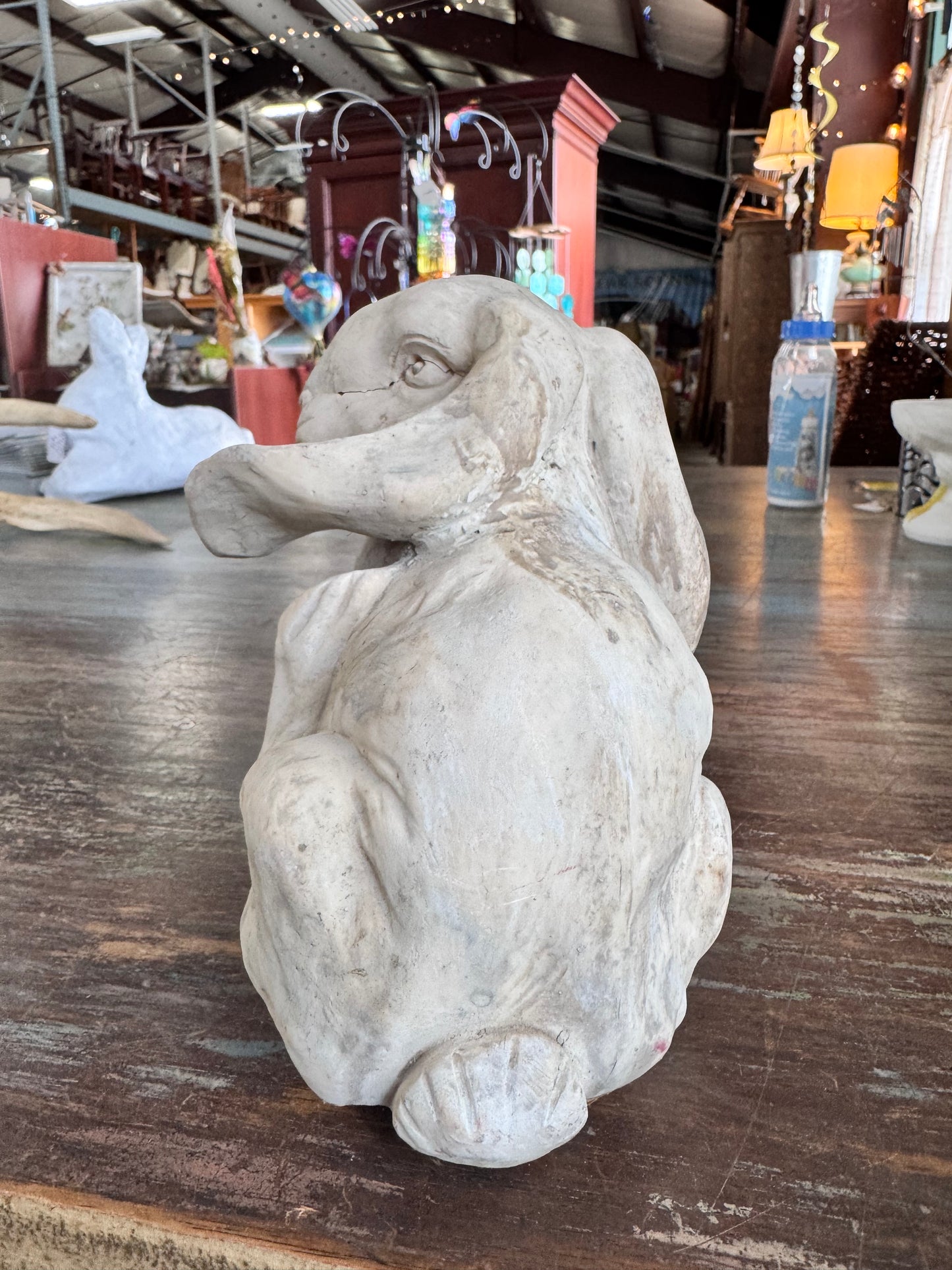 Handcrafted Paper Mache Rabbit Statue - Sitting
