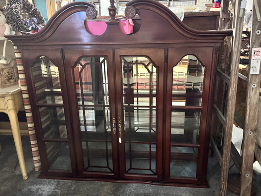 Lighted Breakfront Style China  Cabinet Top