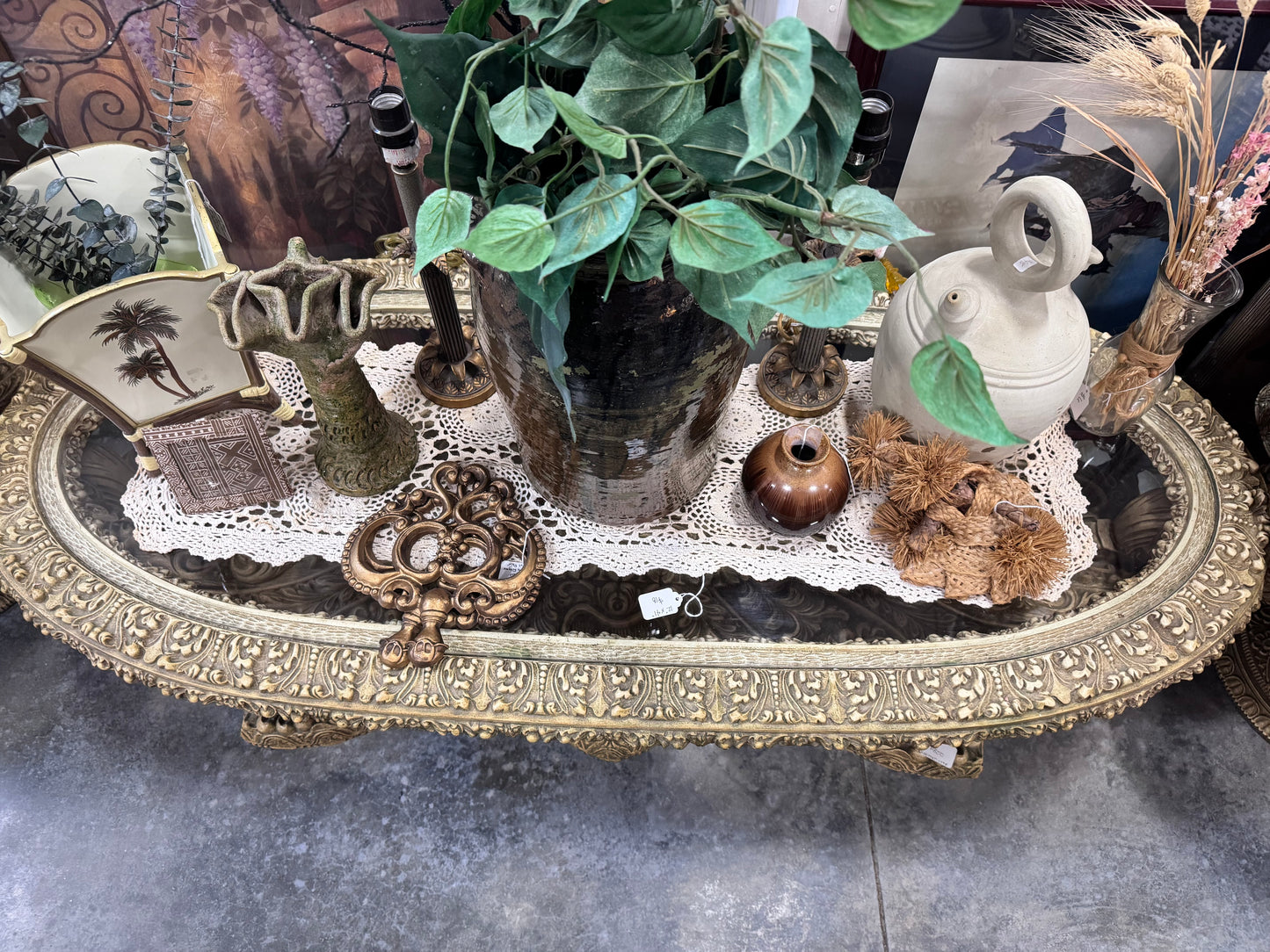 Italian Rococo Style 3 Piece Set - Coffee Table/2 Round Side Tables