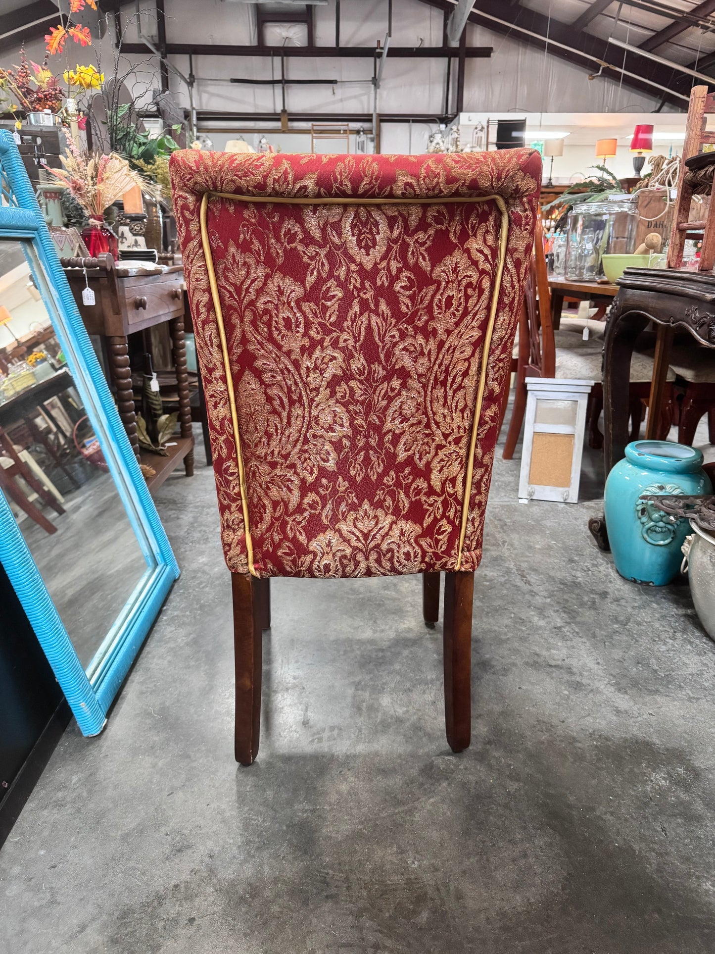 Red & Gold Paisley Pattern Pier 1 Parsons Chair
