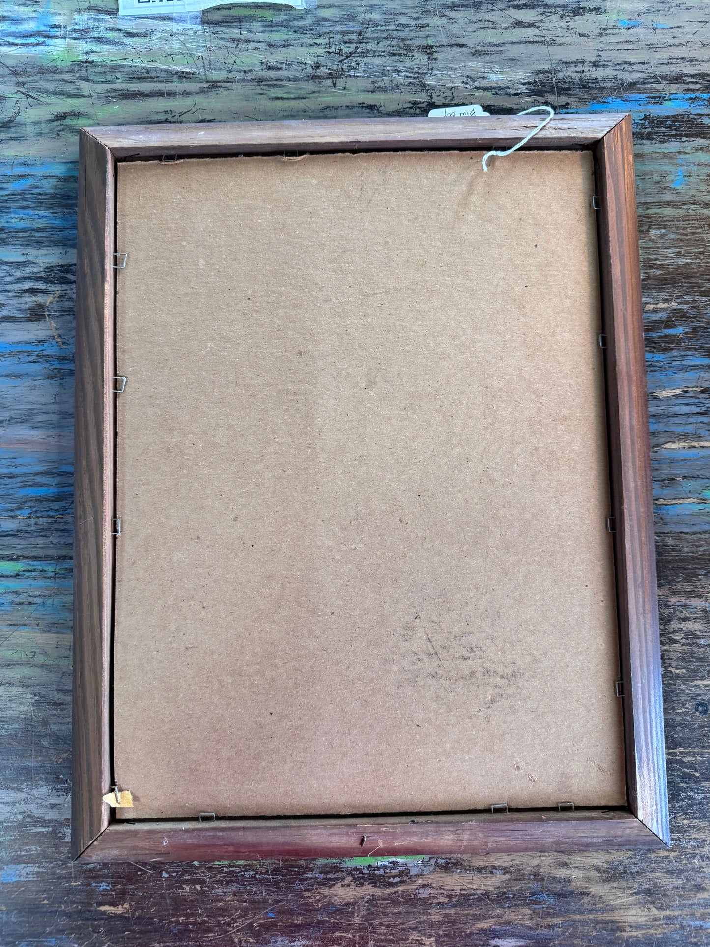 Vintage Wood Framed Blue Boy