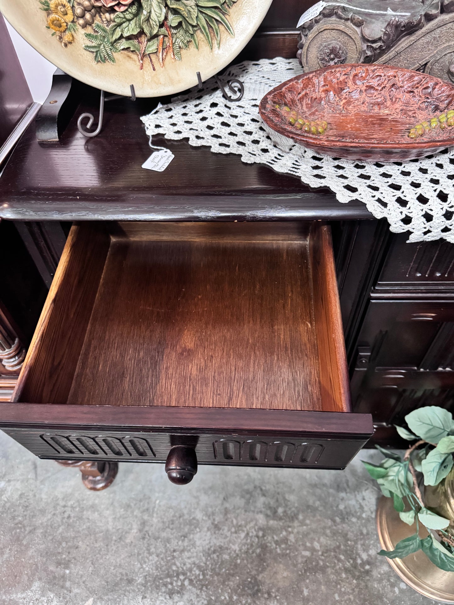 Vintage Welsh Dresser -Shelves with Single Plate Rail