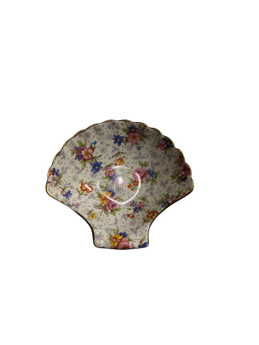 Royal Winton Chintz Shell Shaped Spoon Rest 1945 Eleanor