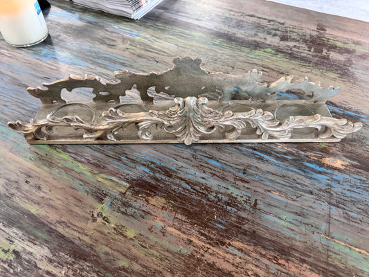 Vintage Wood and Plaster Candle Tray