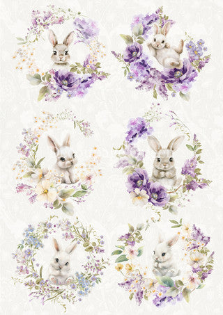 Decoupage Queen Rice Paper - Spring Bunnies