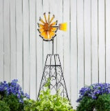 Wind Spinner Trellis, Sunflower Windmill, 55"H