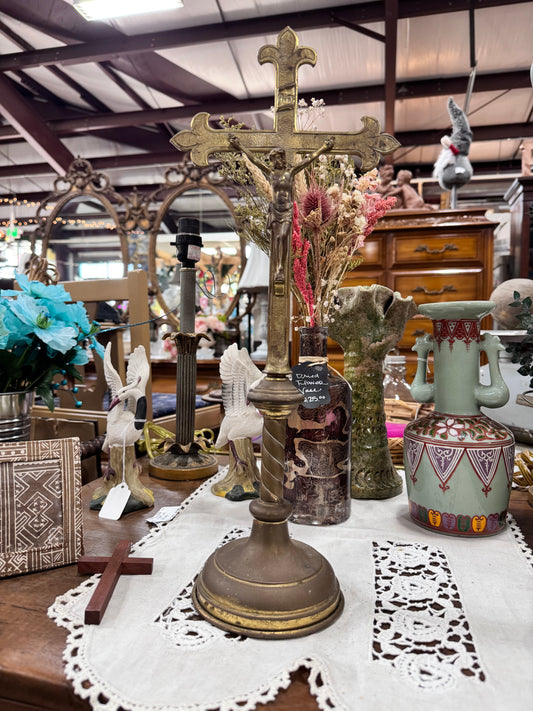 Brass Altar Crucifix