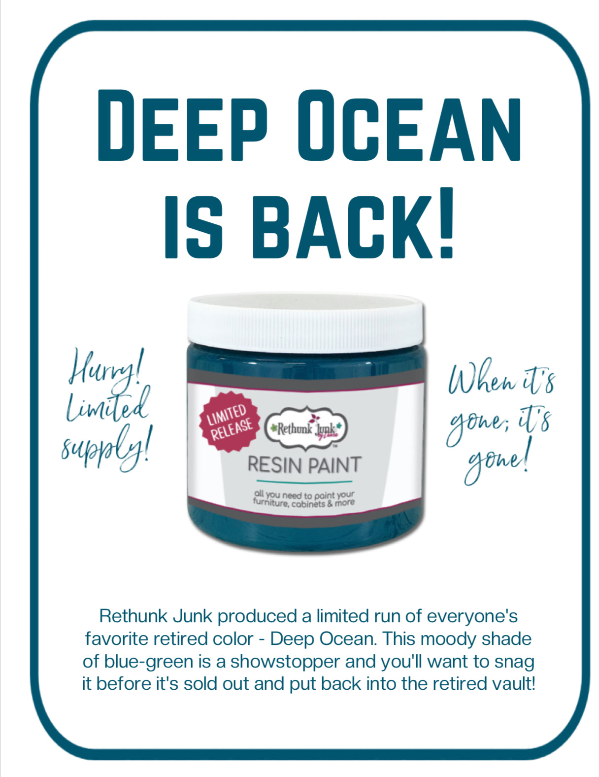 Deep Ocean Limited Edition Rethunk Junk Paint by Laura