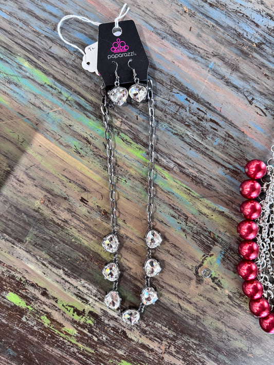 Paparazzi Sparkle Black Necklace and Earring Set