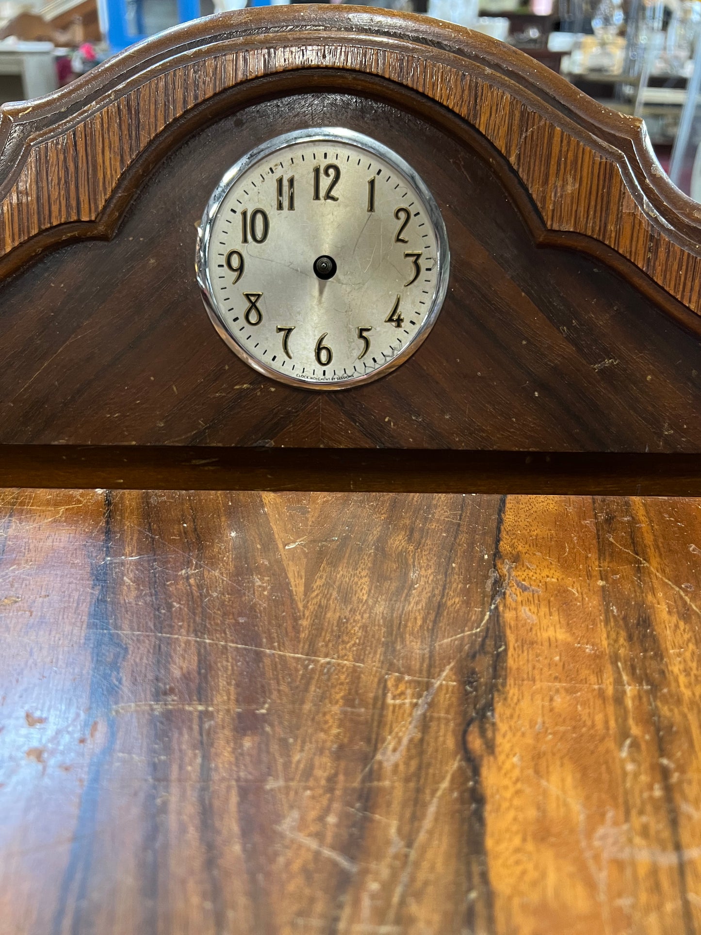Cavalier Cedar Trunk Electric Clock Backplate - Bottom drawer