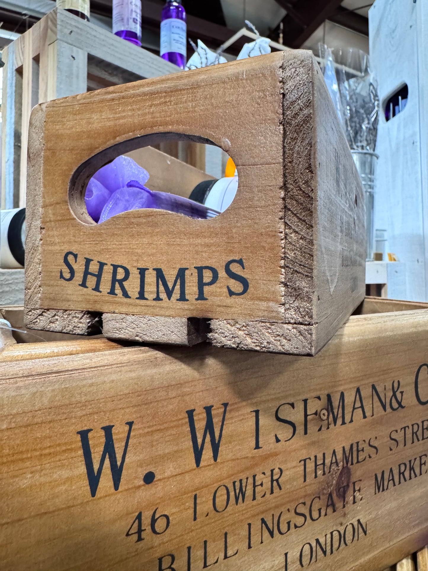 Billingsgate Market Walnut Crates
