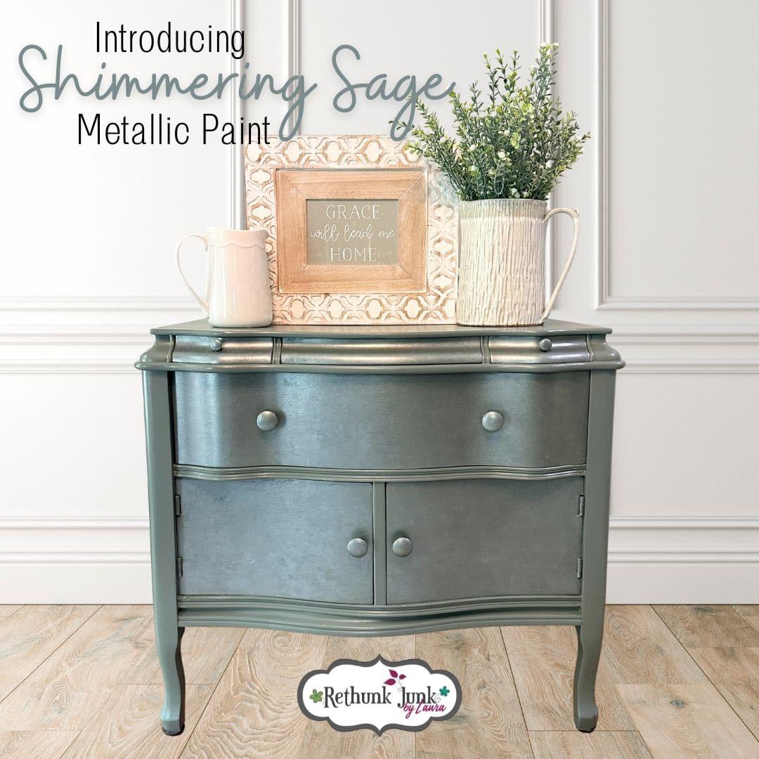 Resin Metals Shimmering Sage Rethunk Junk Paint by Laura