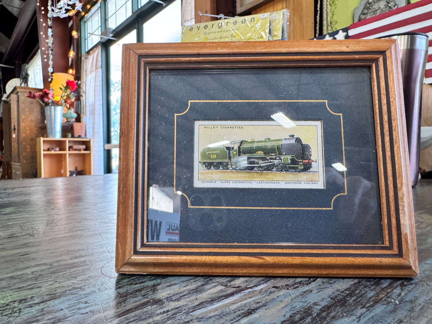 Framed Tobacco Card " Schools" Class Locomotive