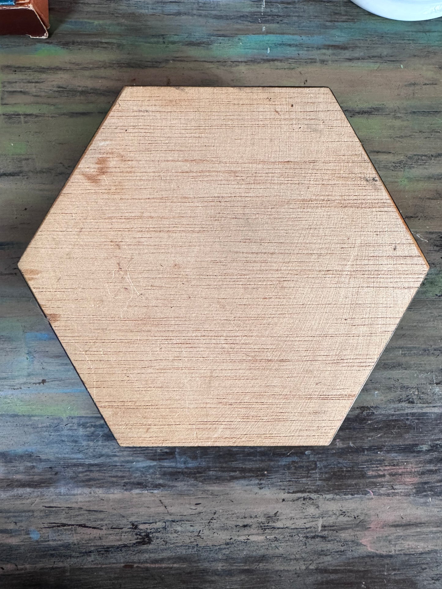 Vintage Marquetry Inlay Wood Trinket Box