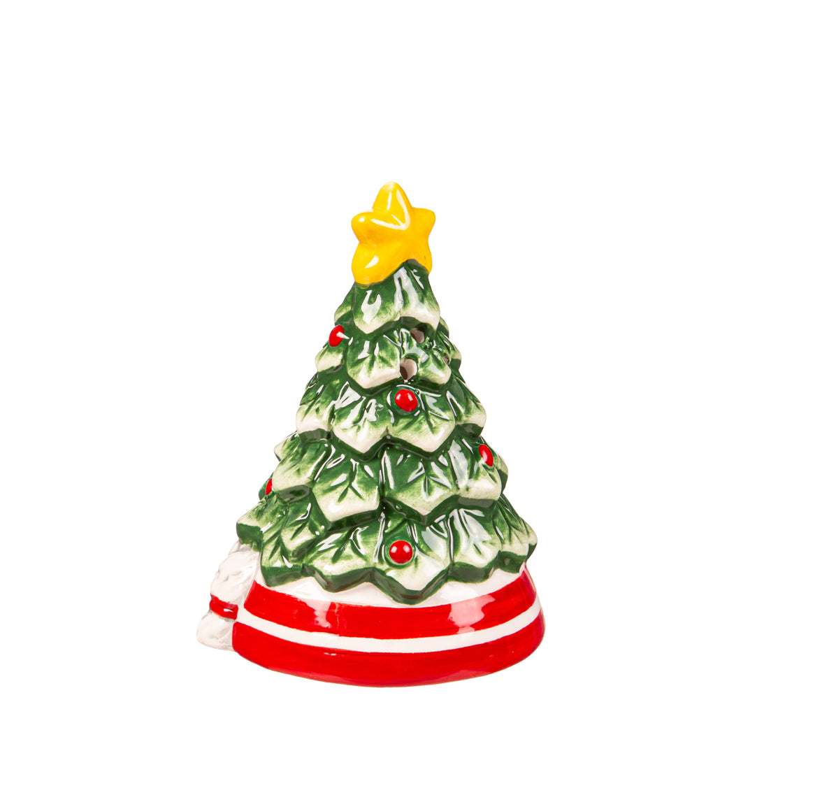 Ceramic Salt and Pepper Set, Christmas Tree Gnomes