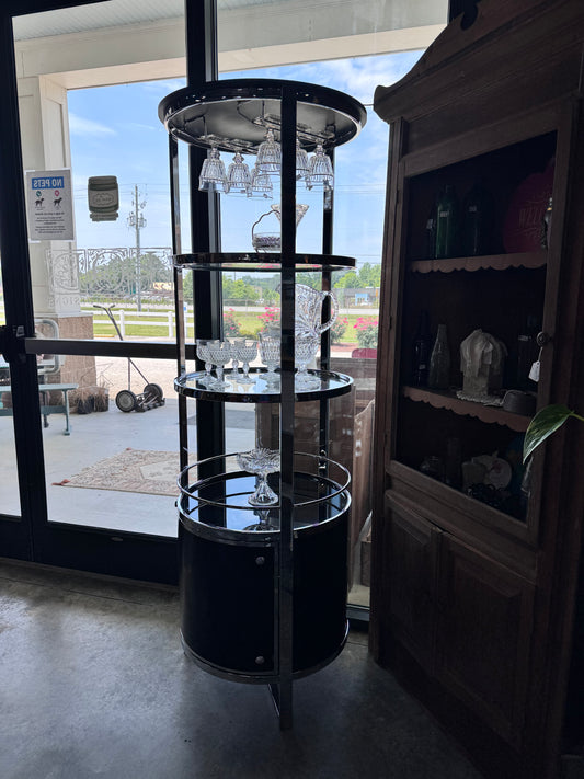 Lighted Black & Chrome Bar