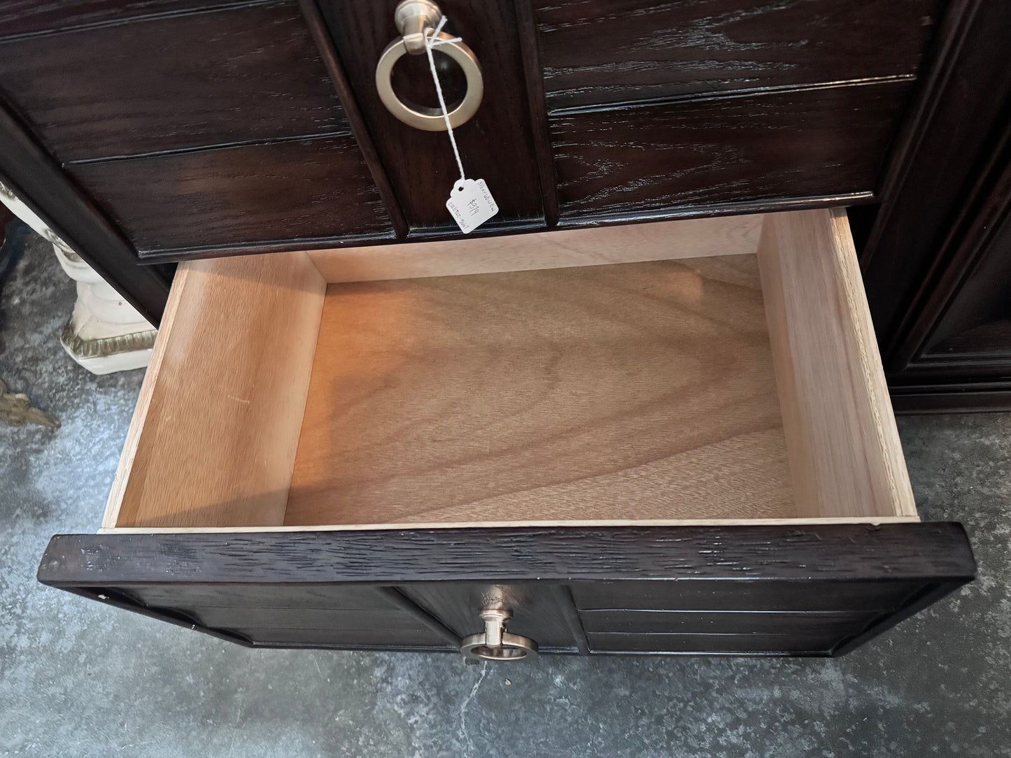 Dark Brown Wood Triple Dresser