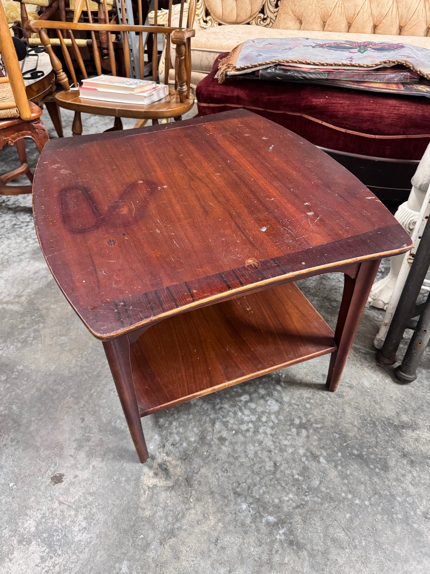 Mid Century Sculpted Side Table