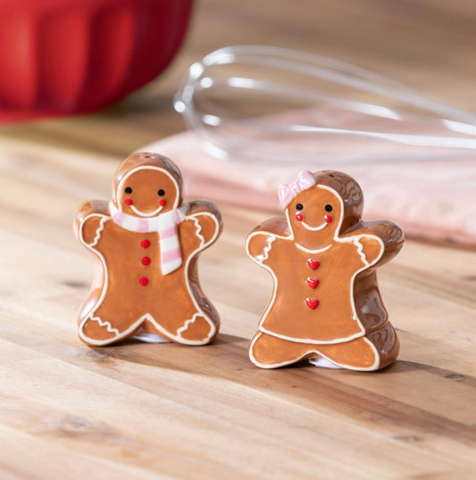 Ceramic Salt and Pepper Set, Gingerbread