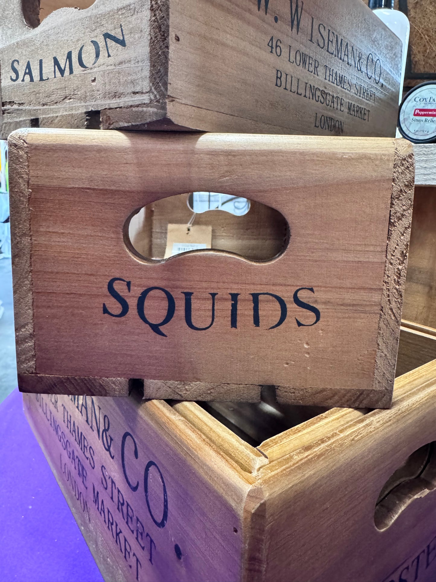 Billingsgate Market Walnut Crates
