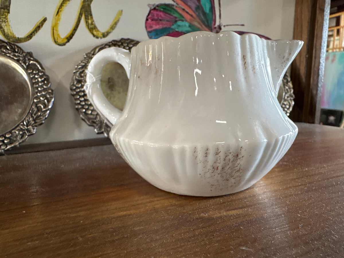 Vintage Ceramic Painted Floral Creamer