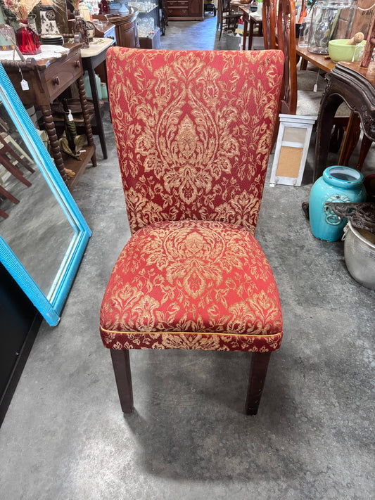 Red & Gold Paisley Pattern Pier 1 Parsons Chair