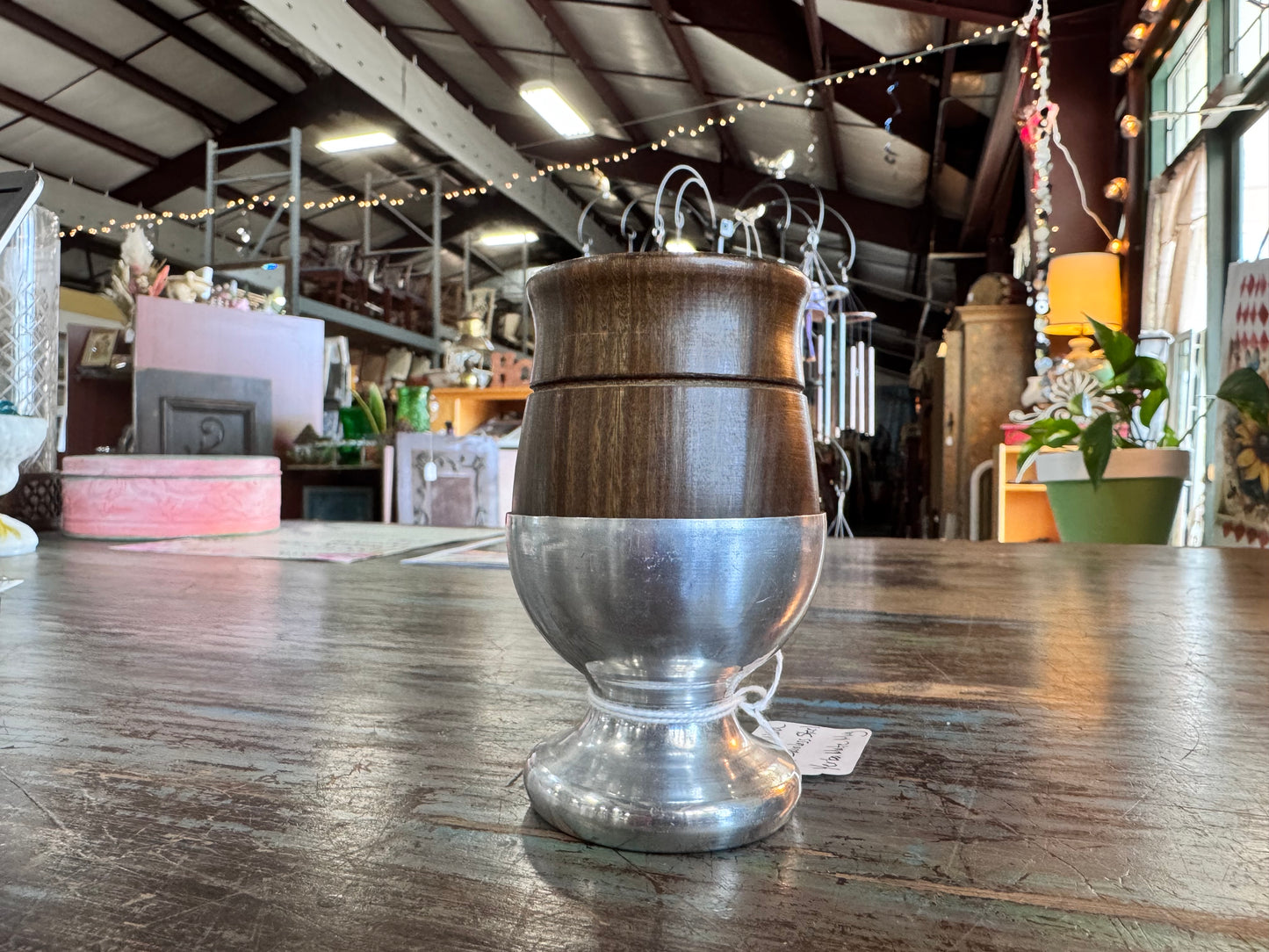 Turned Wood and Stainless Steel Yerba Mate Mug