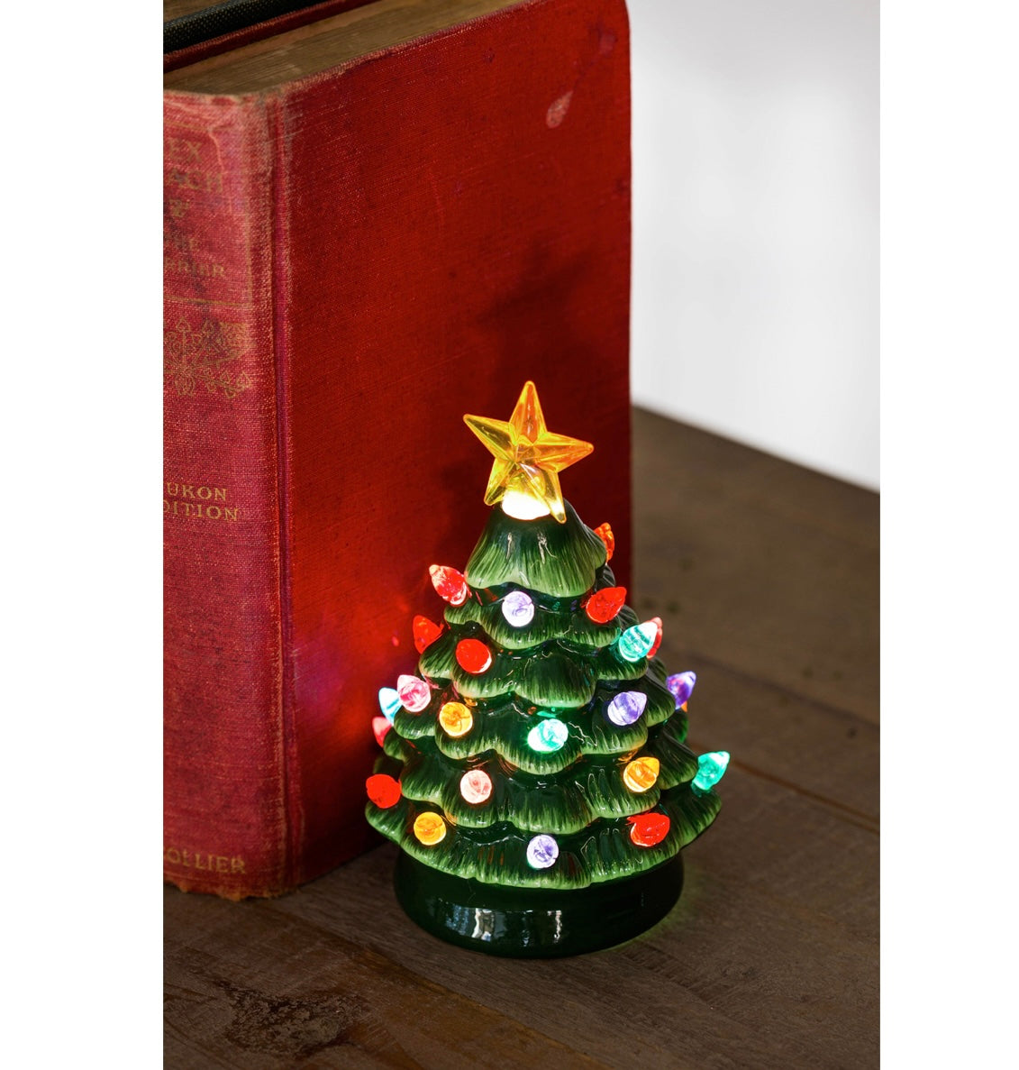 LED Color Changing Mini Ceramic Christmas Tree