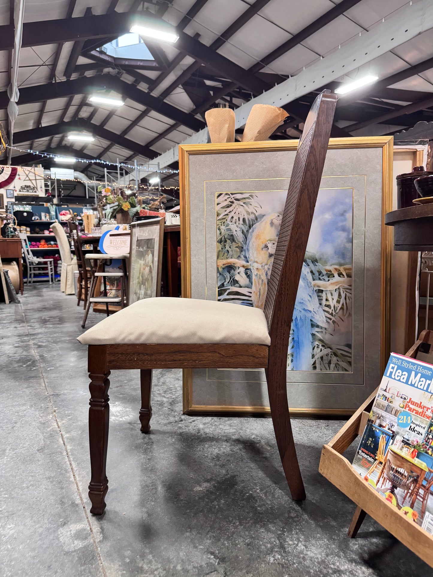Cane Back Dining Chairs-Pair