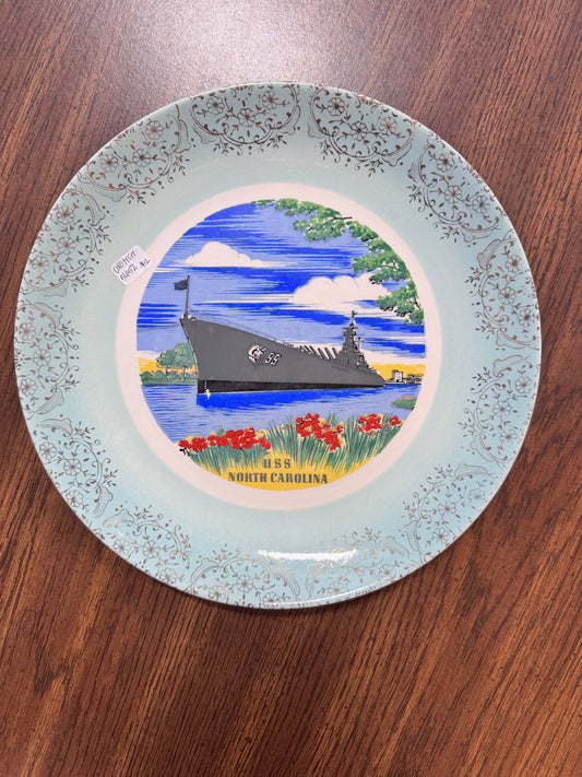 Vintage USS North Carolina Commemorative Plate
