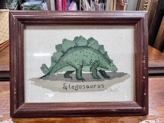Framed Cross Stitch-Stegasarus