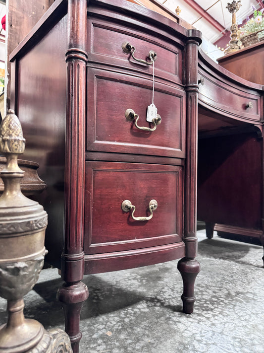 Federal Style Mahogany Curved front Desk