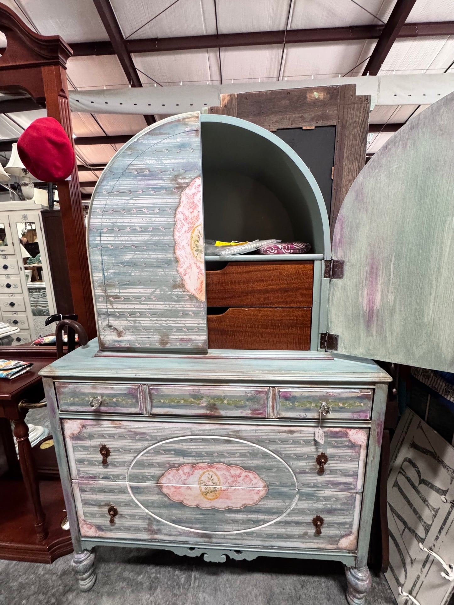 Early Century Bonnet Top Chest of Drawers