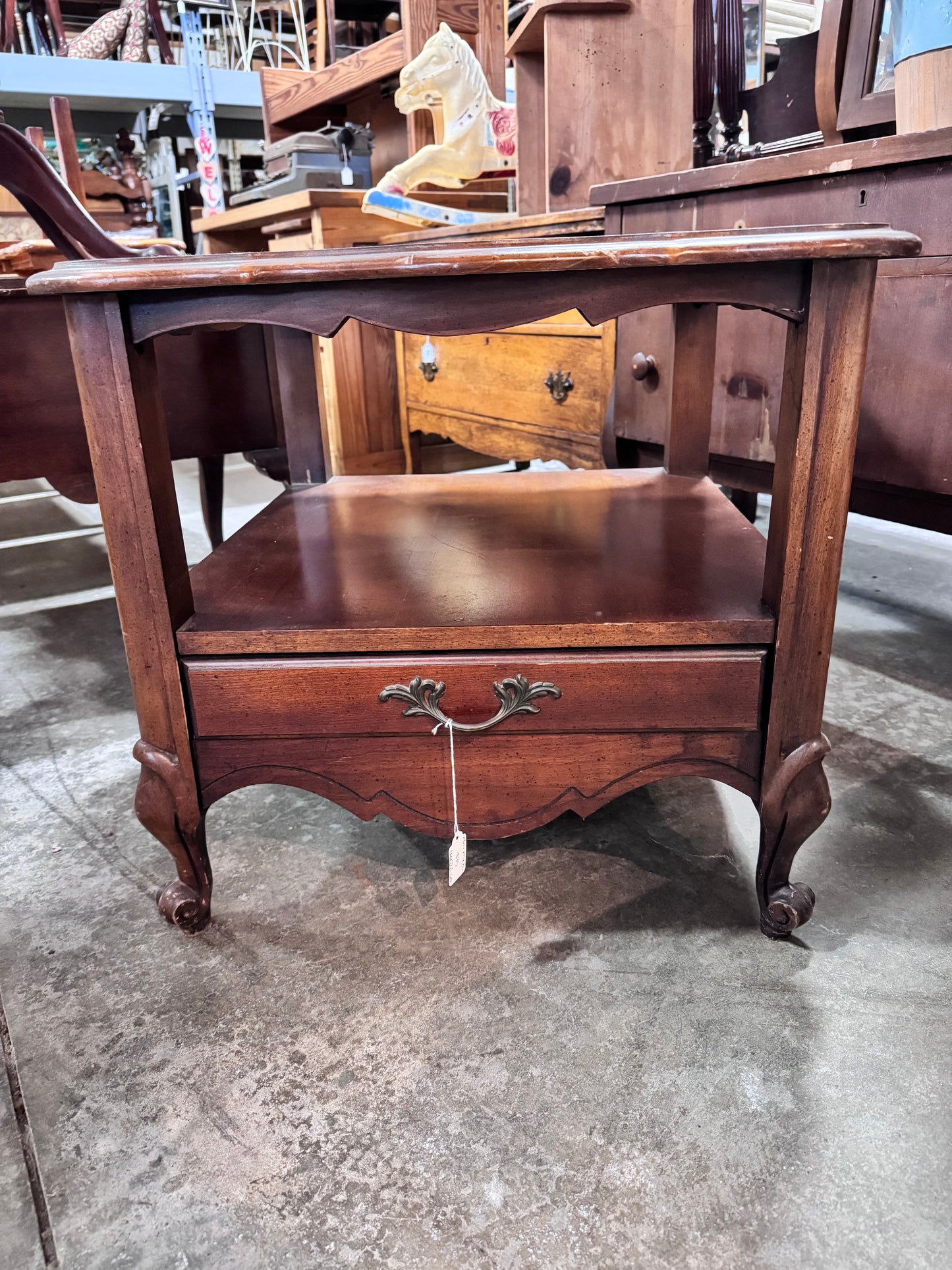 French Provincial Side Table/Nightstand with Drawer