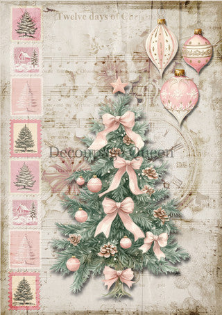 Decoupage Queen Pink Trimmings Rice Paper