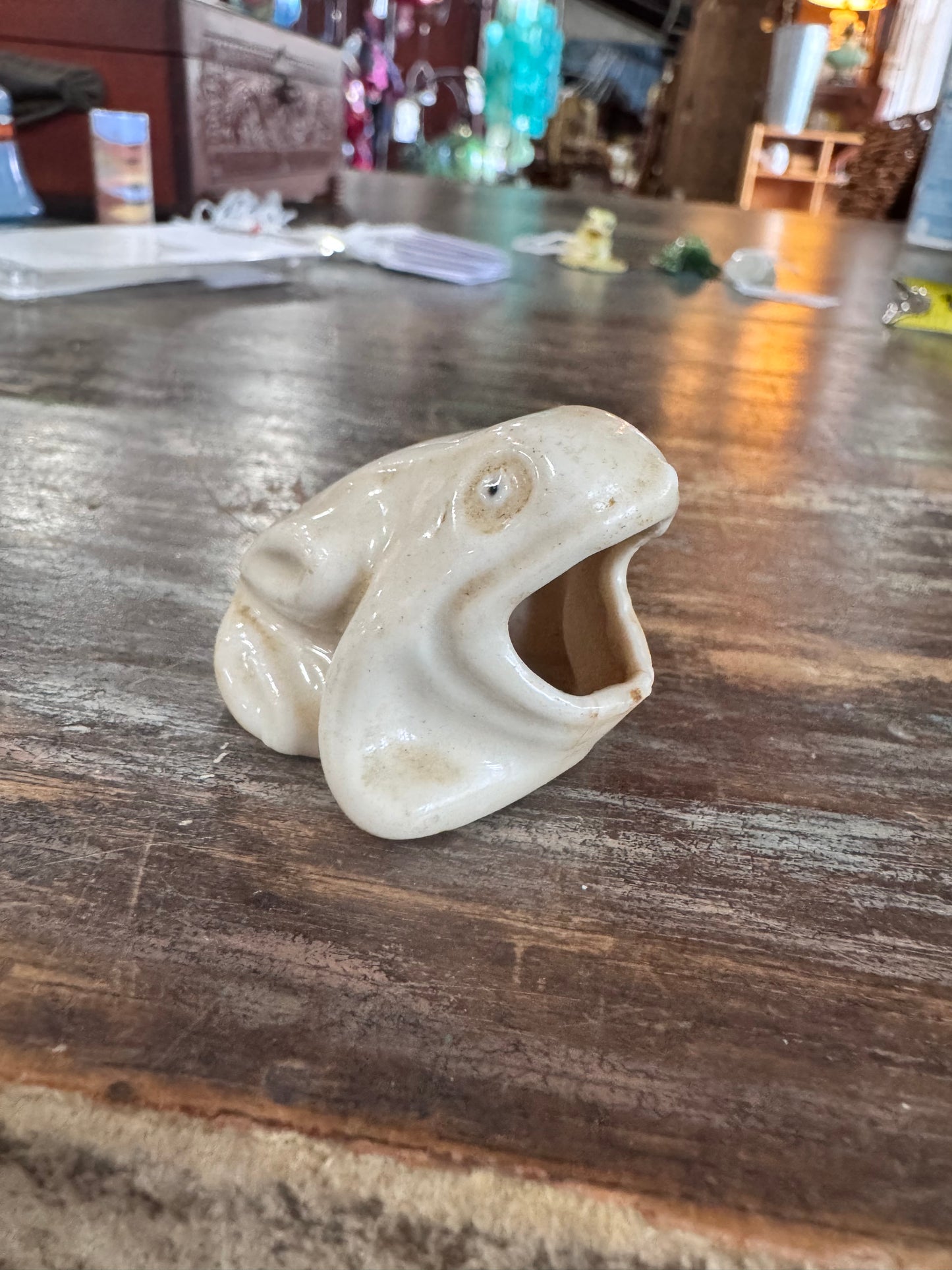 Vintage Ceramic Wide Mouth Frog