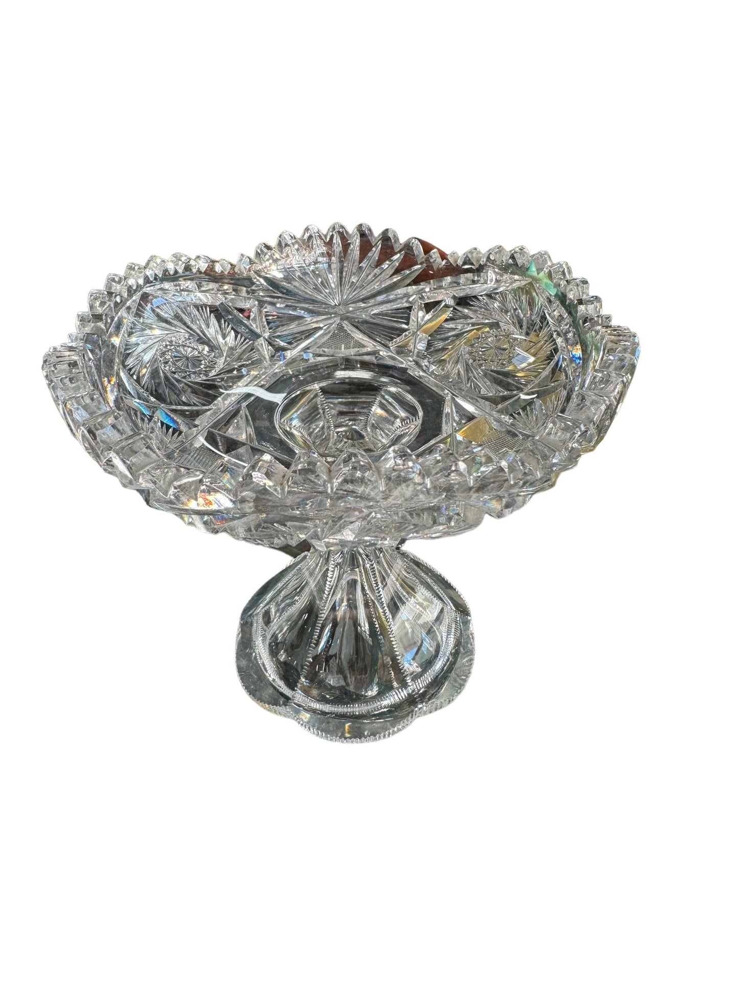 American Brilliant Cut Glass Compote