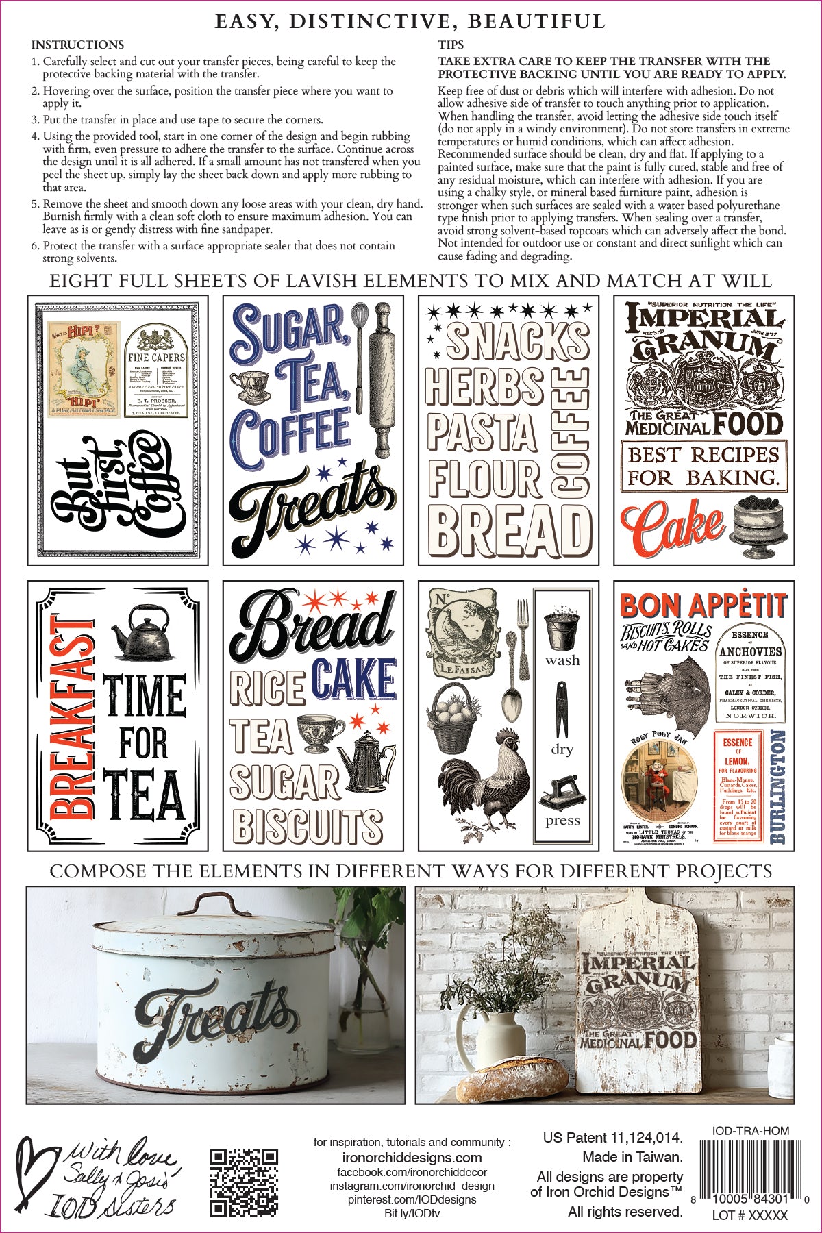 Home Sweet Home Iron Orchids Designs Transfer set
