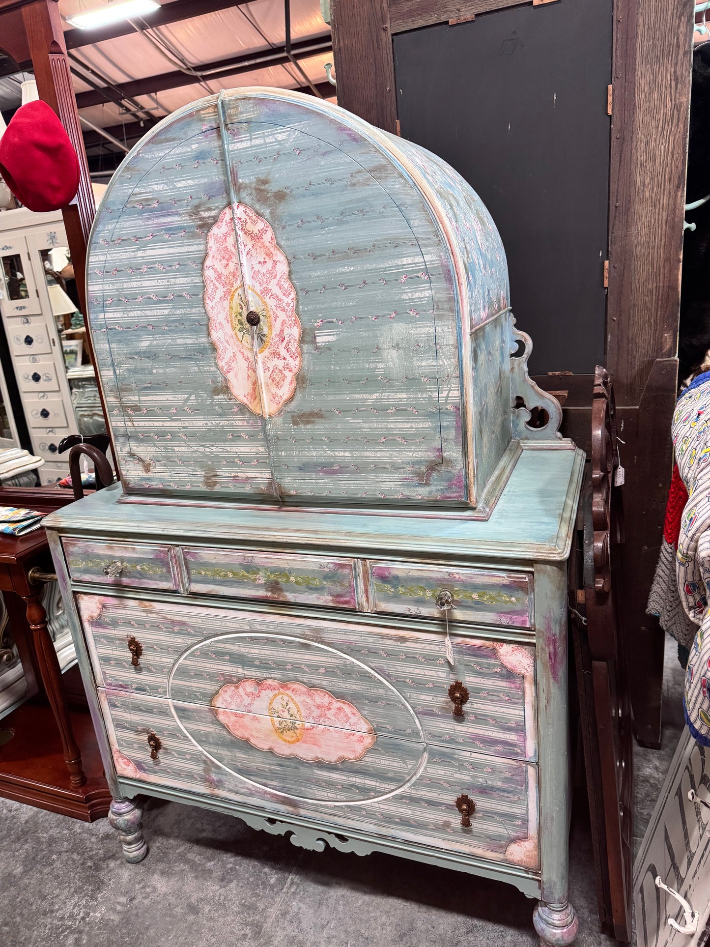 Early Century Bonnet Top Chest of Drawers