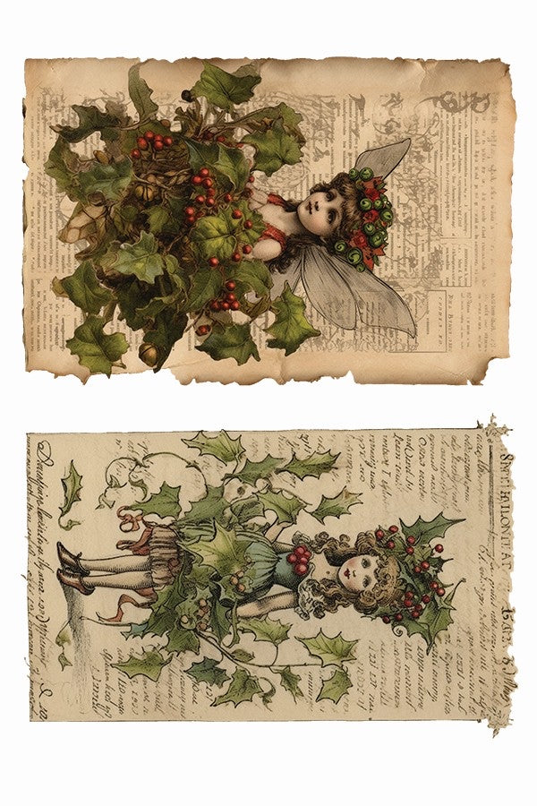Fairy Merry Christmas Iron Orchid Designs Transfer Set Limited Edition Holiday 2023