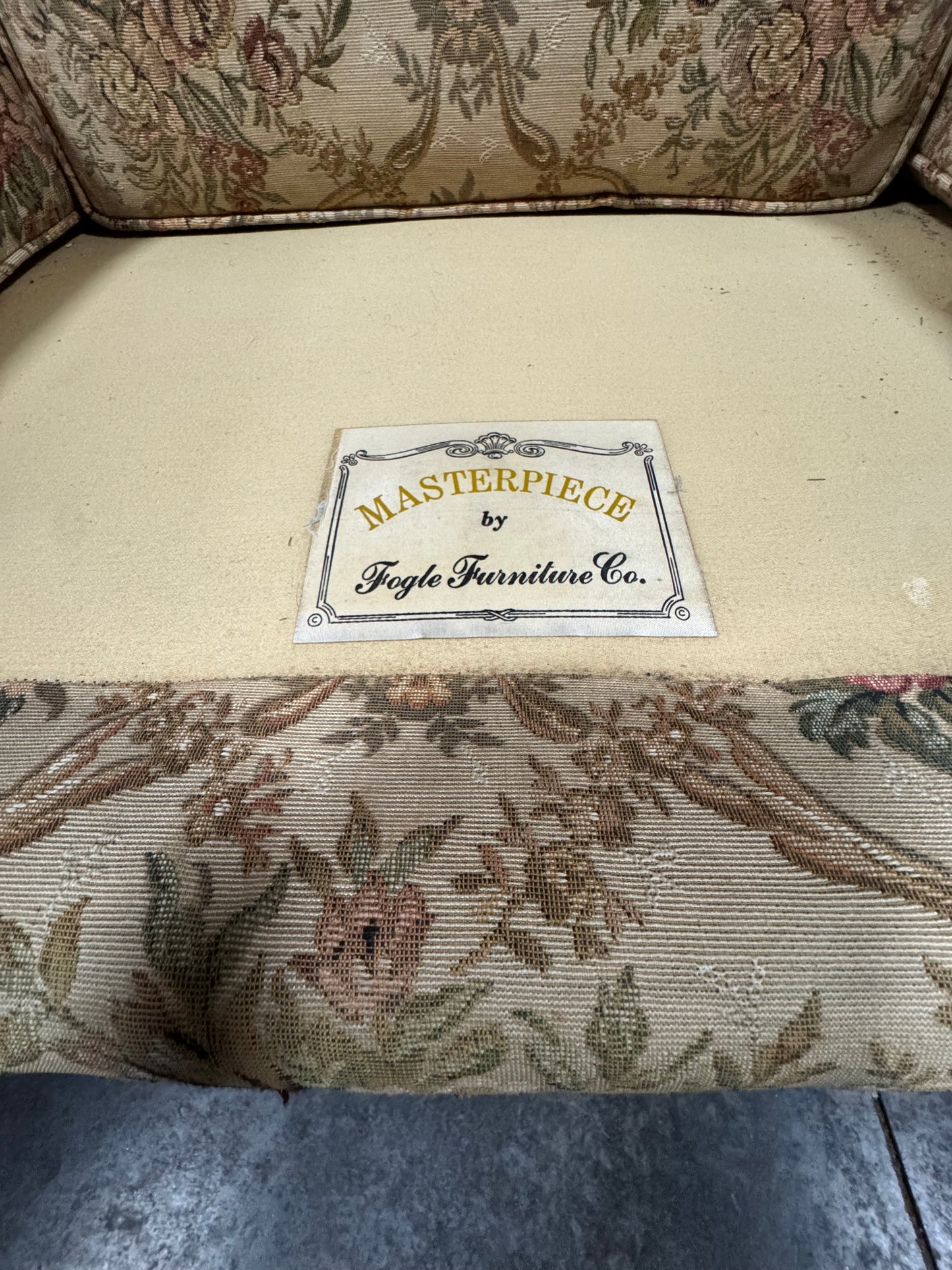 Victorian Floral Tapestry Upholstered Sofa