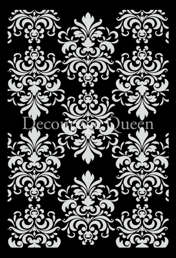 Decoupage Queen Spring Damask Stencil