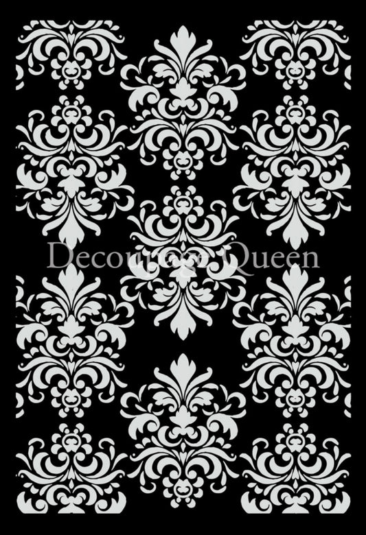 Decoupage Queen Spring Damask Stencil